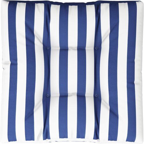 vidaXL Blazina za palete modro bele črte 70x70x12 cm blago, (20655814) Cene