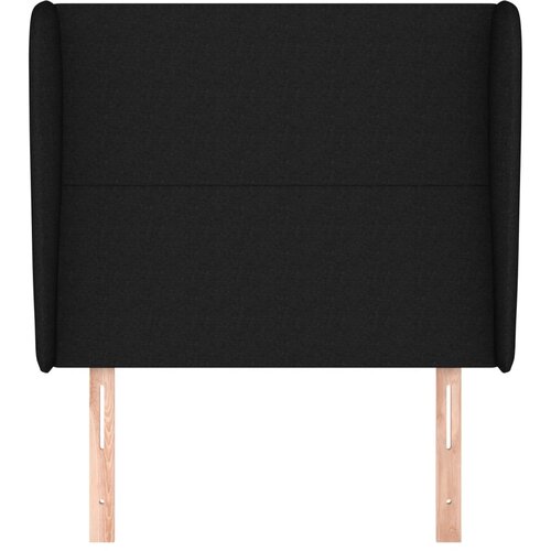  Uzglavlje s u&amp;scaron;ima crno 93x23x118/128 cm od tkanine Slike