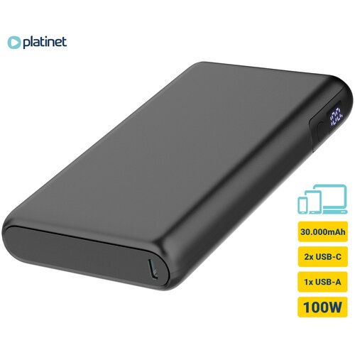 Platinet Power Bank PL PMPB30DL301B 30000 mAh 100W crni Cene