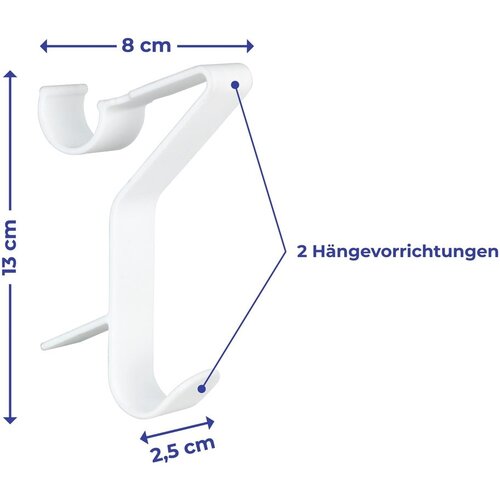 Maximex Beli plastični viseči obe&amp;scaron;alniki v kompletu 3 ks &amp;ndash; Slike