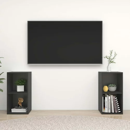 vidaXL TV omarice 2 kosa sive 72x35x36,5 cm iverna plošča, (20734146)