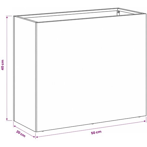  Vrtna saksija 2 kom. Bijela 50 x 20 x 40 cm Čelična vrata Slike