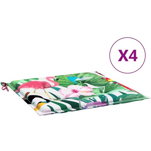 vidaXL Blazine za vrtne stole 4 kosi večbarvne 40x40x4 cm tkanina, (20657209) Cene