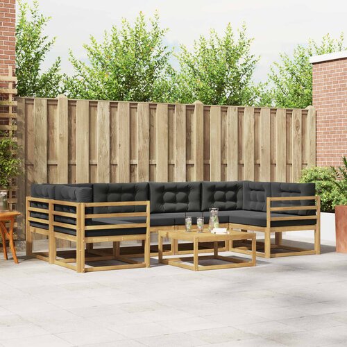  Set vanjskih sofa s jastukom 5 pcs Bijela i antracit Cene