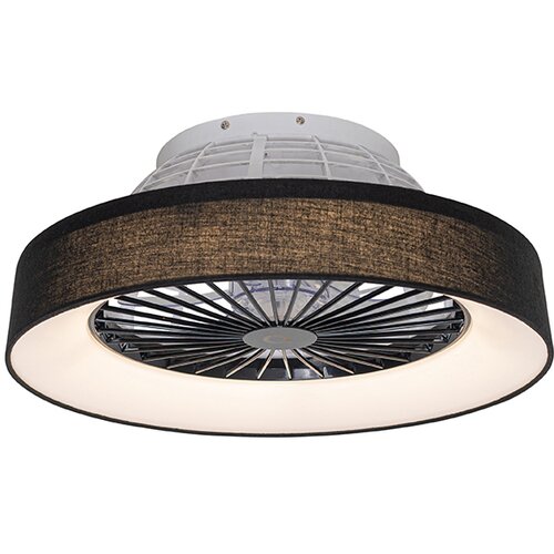 QAZQA Stropni ventilator črne barve z LED z daljinskim upravljalnikom - Emily Slike