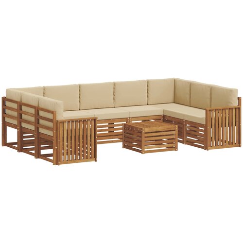  Set vanjskih sofa 10 kom. Prirodna i bež Slike