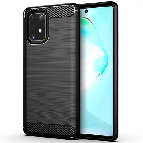  Gumijasti / gel etui Carbon za Samsung Galaxy S10 Lite - črni Slike