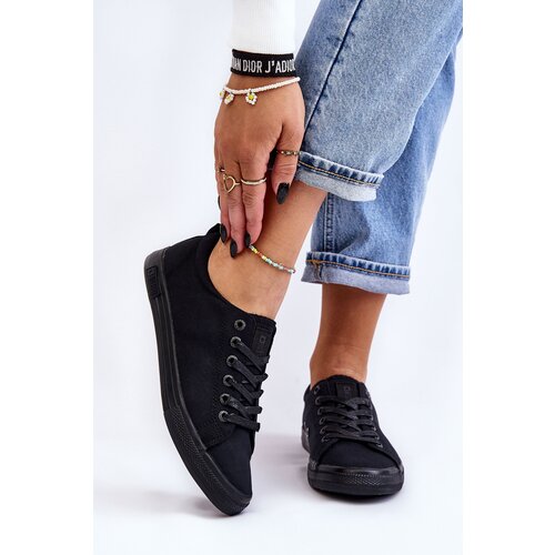 Big Star Women&amp;#039;s Smooth Low Sneakers LL274057 Black Slike