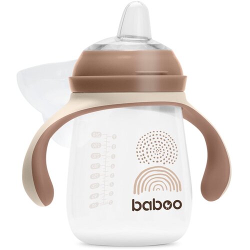 Baboo Cup with Silicone Spout skodelica z ročaji Au Naturale 6m+ 260 ml Cene