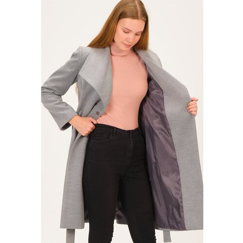 Dewberry Z6639 LADIES COAT-LIGHT GREY Cijene