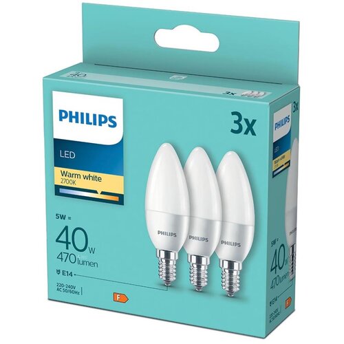 Philips set od 3 led sijalice B35 E14/5W/230V 2700K Cene