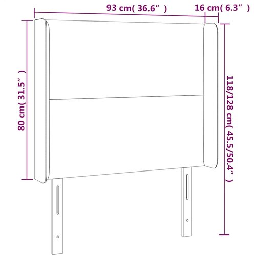  LED uzglavlje tamnozeleno 93x16x118/128 cm bar&amp;scaron;unasto Slike