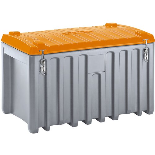 Cemo Univerzalna škatla iz polietilena, prostornina 400 l, nosilnost 250 kg, siva / oranžna Cene