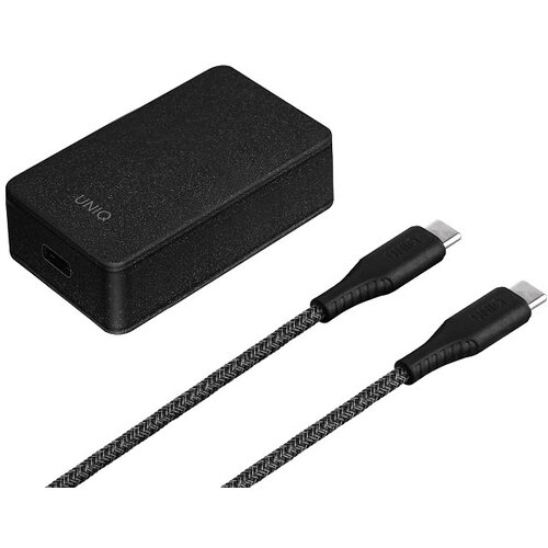 Uniq MREŽNI POLNILEC VERSA SLIM USB-C PD 18W + KABEL USB-C ČRN, (21834916) Cene