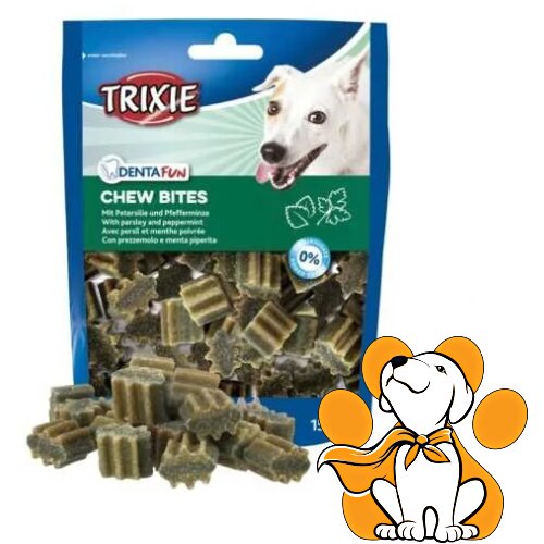 Trixie dog Denta Fun Chew Bites With Parsley&Peppermint 150g, Poslastice Za Pse Slike