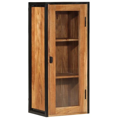 VidaXL zidni kupaonski ormarić 40x30x90 cm od drva bagrema i željeza Slike