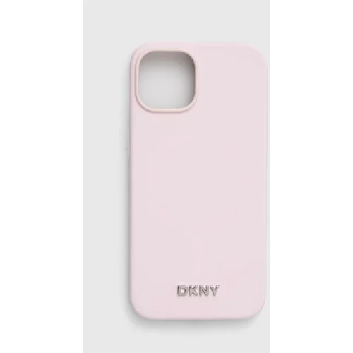 Dkny Etui za telefon iPhone 14 / 15 / 13 roza barva, DKHMP14SSMCHLP
