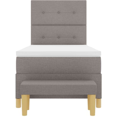  Bok&amp;scaron;ni Krevet s Madracem i Klupom Taupe 80x200 cm Tkanina Slike