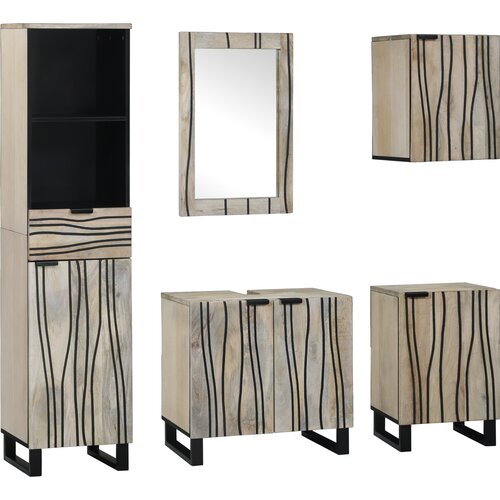vidaXL Set namještaja za kupaonicu 5 pcs Orah smeđa 38 x 33 x 160 cm Cijene