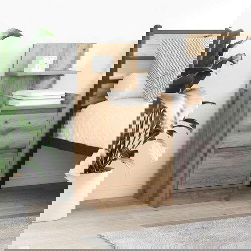 vidaXL Noćni ormarić s 2 ladice artisan hrast 38x34x80 cm Cijene