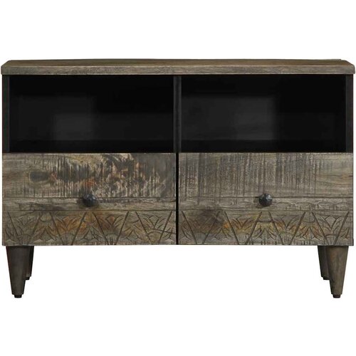 Maison Chic TV omarica - TV stojalo - Televizijska omarica svetlo siva 70x33,5x46 cm masivni les Mango, (21699036) Cene
