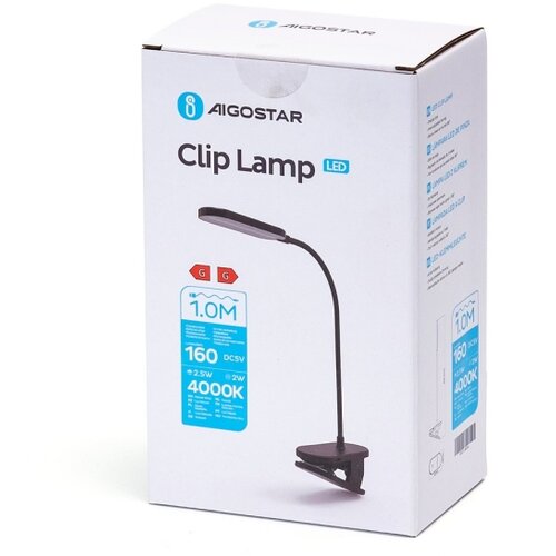 Aigostar LED prigu&amp;scaron;iva punjiva stona lampa sa klipom LED/2,5W/5V crna Slike