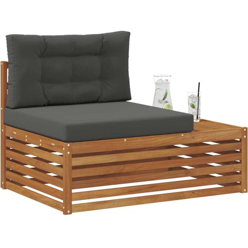  krajnji kauč s jastukom Prirodna 115 x 83 x 73 cm - Prirodno i antracit Krajnji kauč Slike