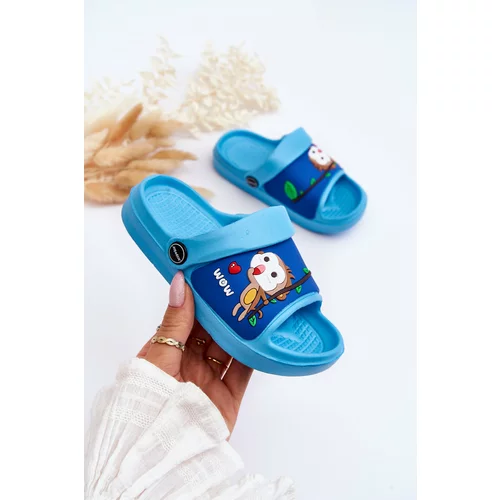 Kesi Light children's slides Animal sandals Blue Rico