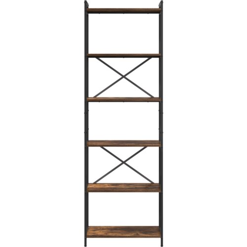 Police za knjige Dimljeni hrast 60 x 30 x 188 cm MDF i čelik Slike
