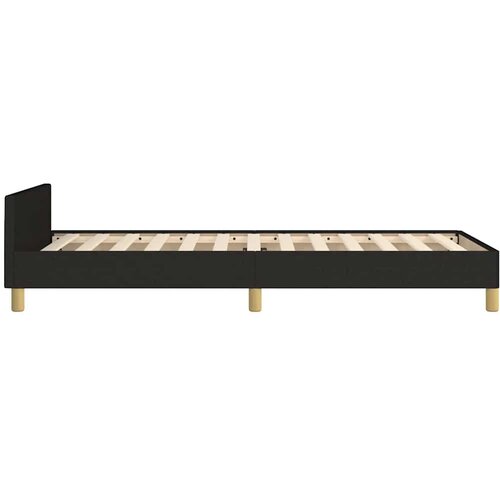  Okvir za krevet s uzglavljem crni 90x190 cm od tkanine Slike