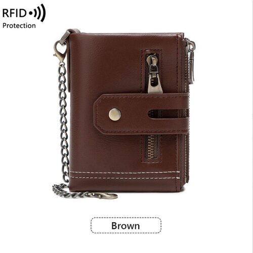 INF Nova moška denarnica z dvojno zadrgo, ki blokira RFID Brown, (21644173) Cene