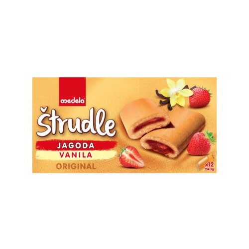 Medela štrudle jagoda i vanila 240g kutija Cene