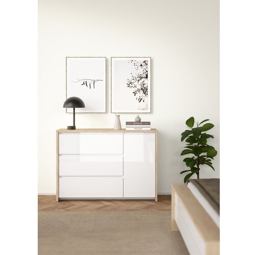 Tvilum Bela/v naravni barvi komoda v hrastovem dekorju 119x84x48 cm Next &amp;ndash; Slike