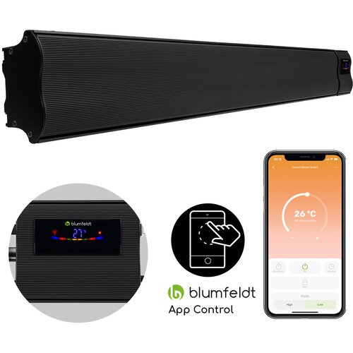Blumfeldt Cosmic Beam Smart 30, infracrveni grijač, 3000 W, kontrola primjene, crni Slike