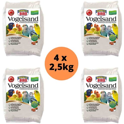 Boni-shop 4 x Naravni Vogelsand za ptice 2,5 kg - Vpijajoč pesek za čistočo in dobro počutje, (5000240342) Slike