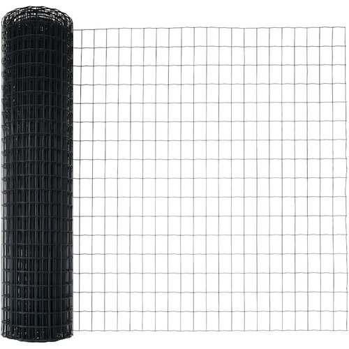 Euro ograda s postom 10 x 1,4 m Čelik premazan PVC-om Siva Slike
