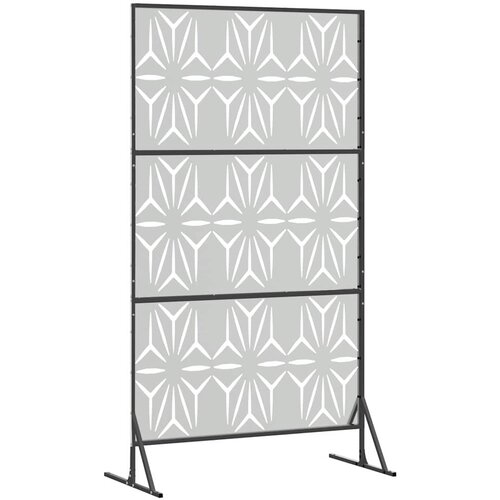  Zaslon za privatnost 100 x 50 x 180 cm Pocinčani čelik Srebrna Slike