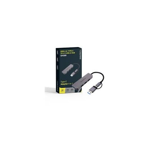  USB & tip-C hub Gigatech na 1 x USB 3.0 i 3 x USB 2.0 Cene