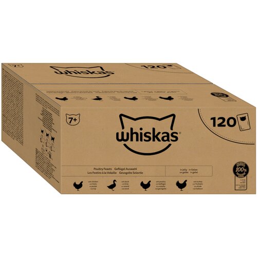 Whiskas Senior vrećice 120 x 85 g - Izbor peradi u želeu Cijene