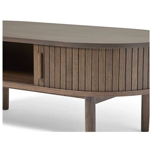 Unique Furniture Klubska mizica v hrastovem dekorju v temni naravni barvi 60x120 cm Meta &amp;ndash; Slike