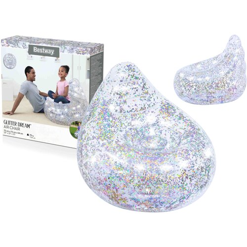 Lean Toys Napihljiv fotelj Glitter 72 x 72 x 64 cm Bestway 75105 Slike