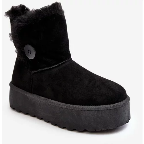 Kesi Women's platform snow boots with black Vikas fur