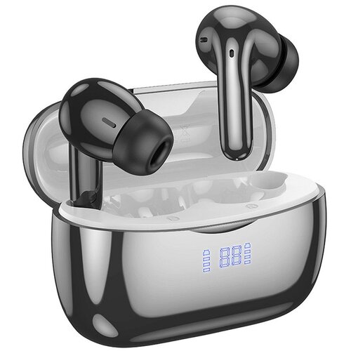 Hoco Hoko, Slu&scaron;alke Bluetooth za zmanj&scaron;evanje hrupa 7-urna življenjska doba baterije Učinek Chrome, Črna, (5000228837) Cene