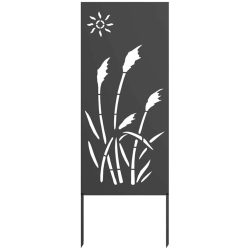  Privatnost u vrtu Crna 50 x 140 cm Hladno valjana čelična Slike