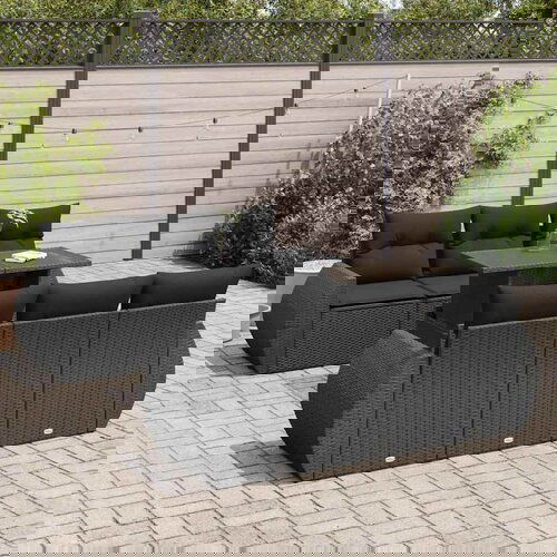 vidaXL 7-dijelni set vrtnih sofa od poliratana s jastucima crni Cijene