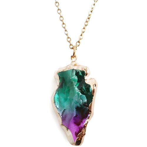 IZMAEL Ogrlica Crystal Stone - Zelena / Vijolična Cene