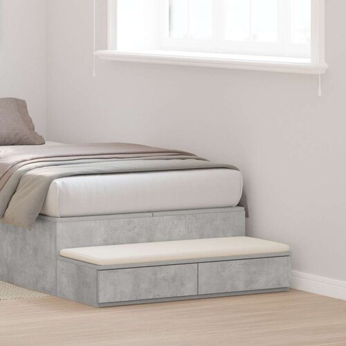  Predali za posteljo Betonsko sivo 80x36,5x16,5 cm Izdelano iz lesa Slike
