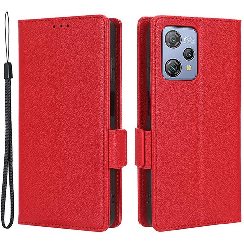 INORCO Usnjena torbica s teksturo Litchi za Blackview A53/A53 Pro, stojalo za gledanje, pokrov denarnice za telefon, (22036716) Slike
