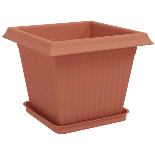  Saksije za biljke 24 pcs Crvena cigla 33 x 33 x 26 cm Plastika Slike
