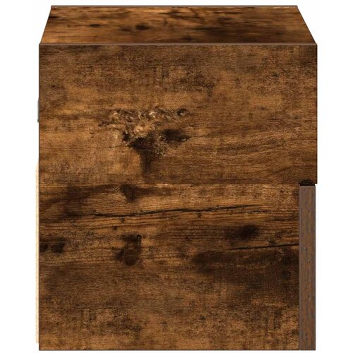  Zidni noćni ormarići 2 kom dimljeni hrast 45x26x28,5 cm Slike